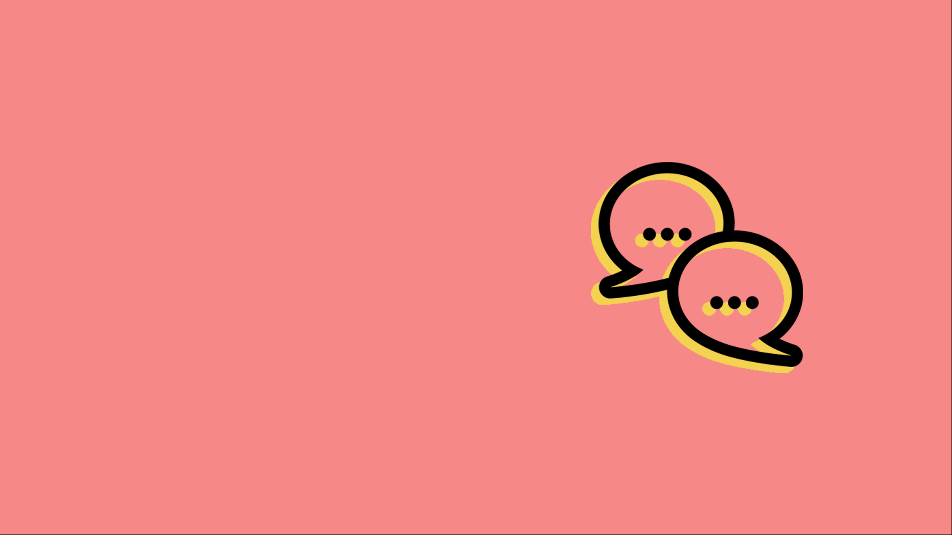 Illustration of two speech bubbles.